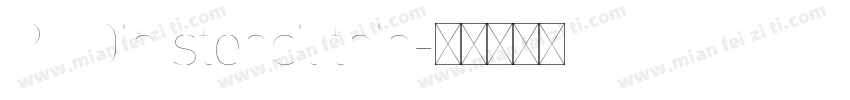 PF Din stencil thin字体转换